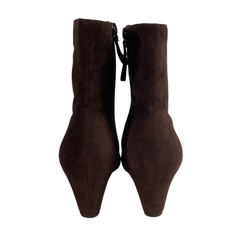Sam Edelman Maddie Brown Suede Ankle Boots Kitten Heel Womens 7.5 M A3523L1200 - Picture 3 of 8
